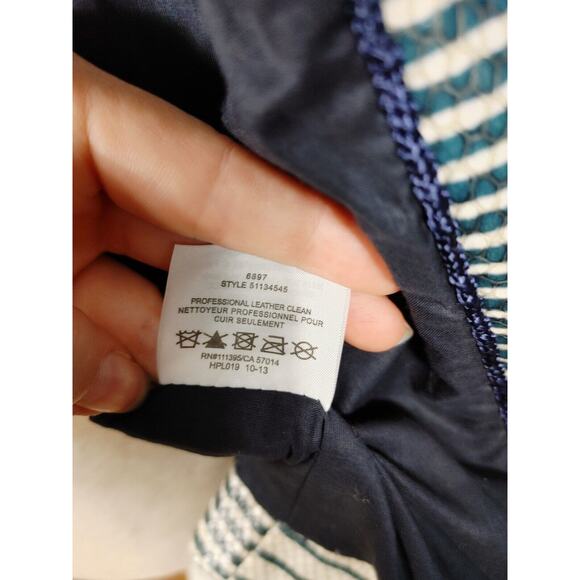 Tory Burch Piper Leather Snakeskin Effect Striped Jacket $1095 Size 2 - Picture 10 of 12